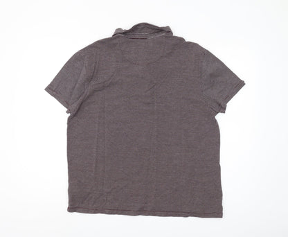 Jasper Conran Men's Purple Striped Polo Shirt - L