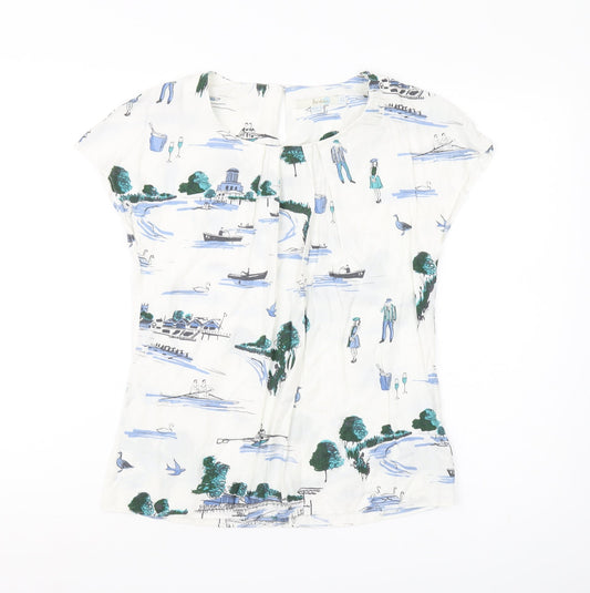 Boden Women's Multicoloured Floral Blouse UK 6