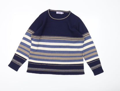 Honor Millburn Women's Multicoloured Striped Pullover