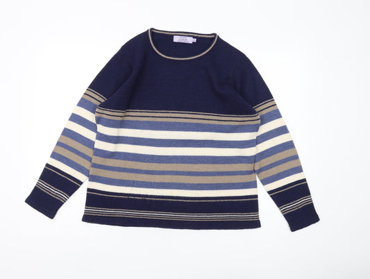 Honor Millburn Women's Multicoloured Striped Pullover