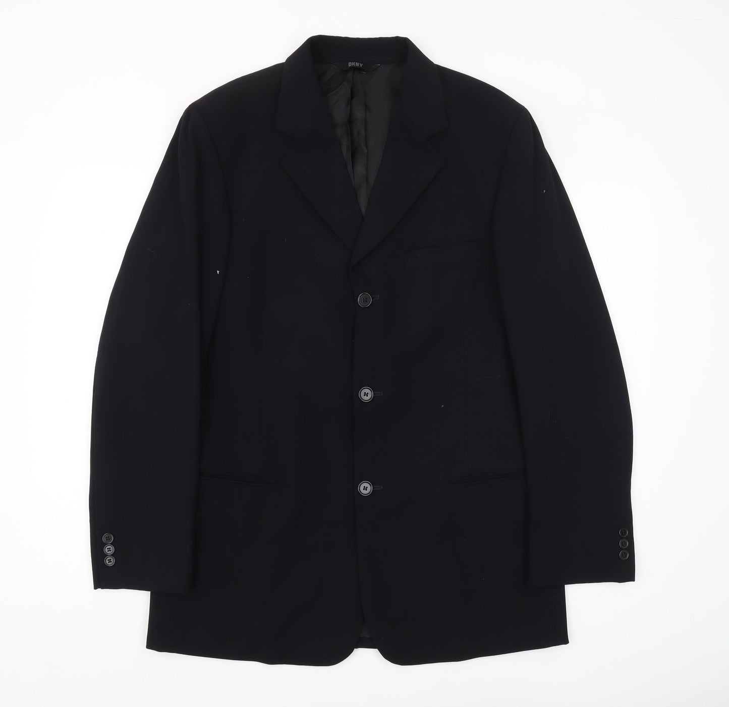 Mens UK Size 40 DKNY Regular Black Suit Jacket