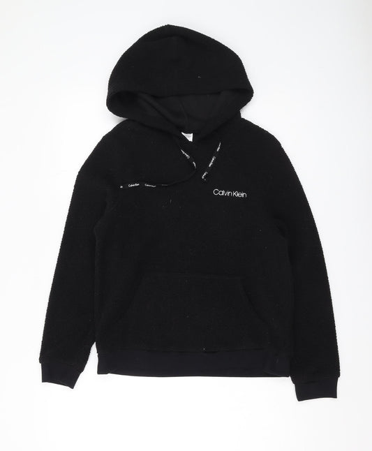 Womens UK Size XS Calvin Klein Black Pullover Hoodie