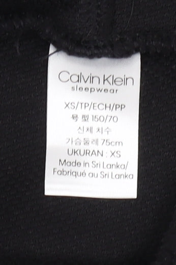 Womens UK Size XS Calvin Klein Black Pullover Hoodie