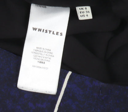 Whistles Women's Blue Check Sheath Dress Size 8