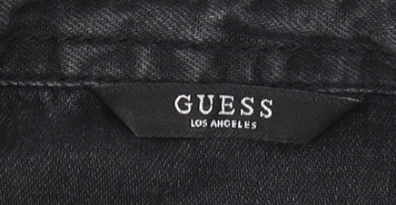 Guess Women's Black XS Button-Up Denim Shirt