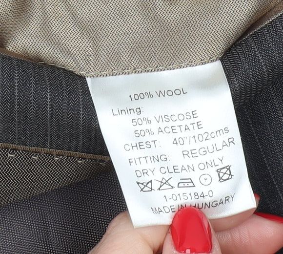Mens UK Size 40 Daniel Hechter Regular Grey Suit Jacket