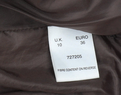 Womens UK Size 10 Eastex Brown Quilted Coat