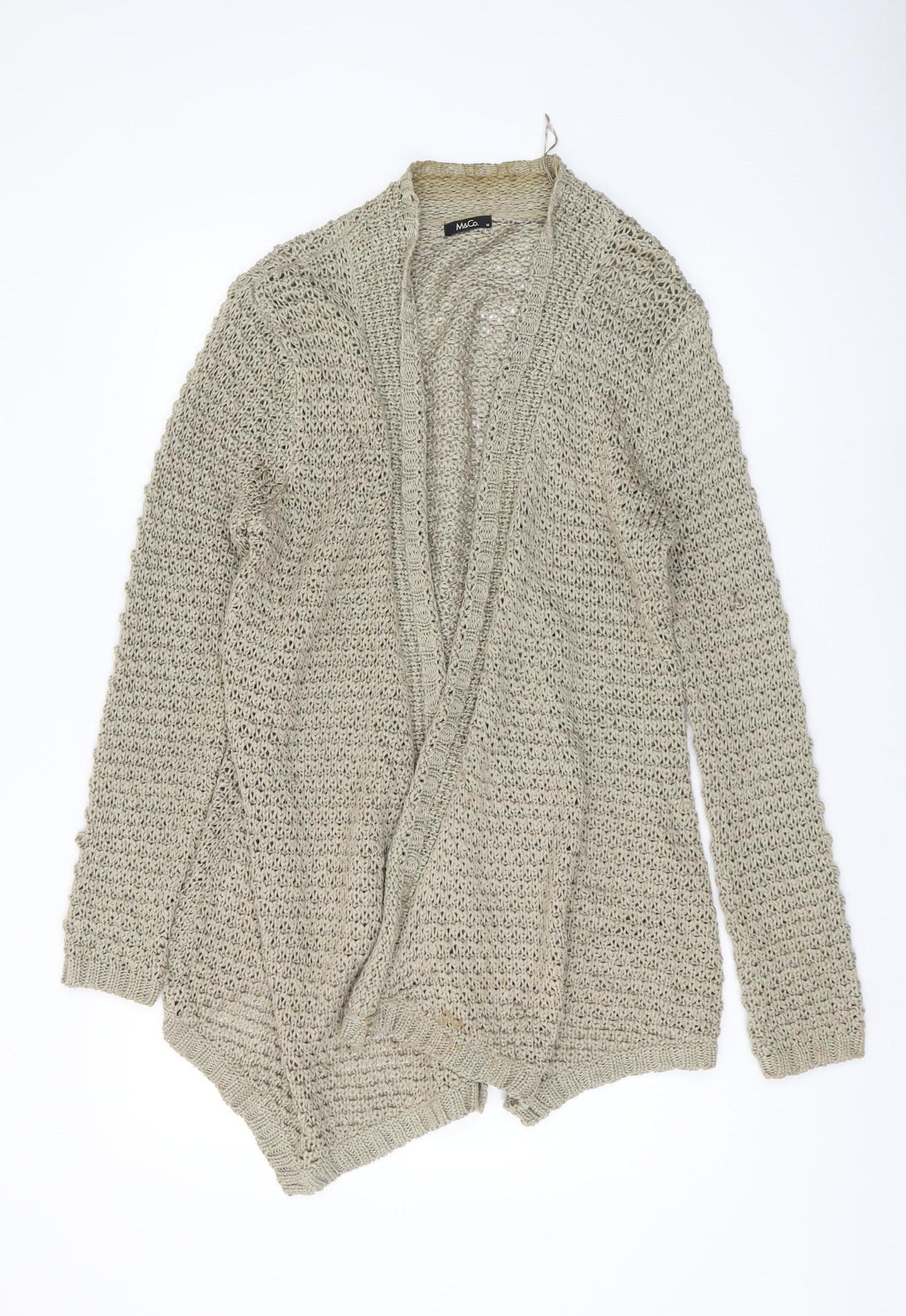 Womens UK Size M M&Co Beige Cardigan Jumper