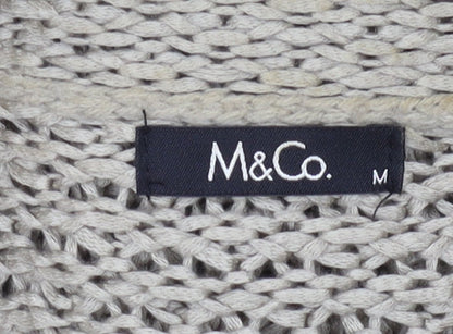 Womens UK Size M M&Co Beige Cardigan Jumper