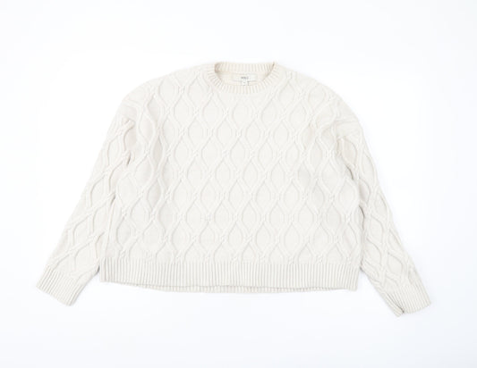 Womens UK Size XL Marks and Spencer Ivory Pullover Jumper