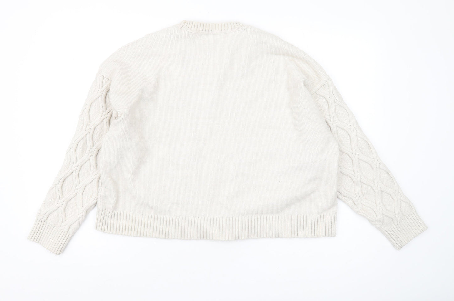 Womens UK Size XL Marks and Spencer Ivory Pullover Jumper