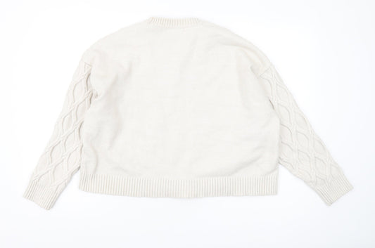 Womens UK Size XL Marks and Spencer Ivory Pullover Jumper