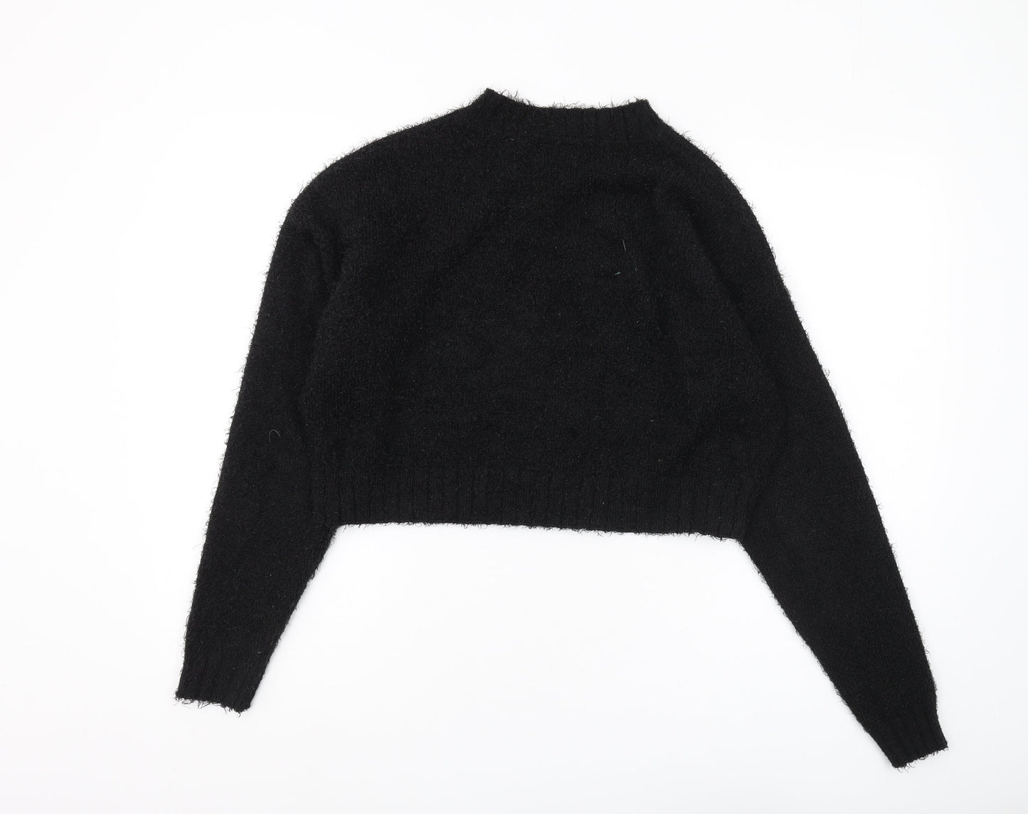 Collusion Women's Black V-Neck Pullover Jumper, Size 10