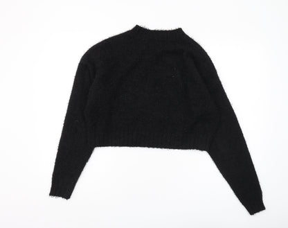 Collusion Women's Black V-Neck Pullover Jumper, Size 10