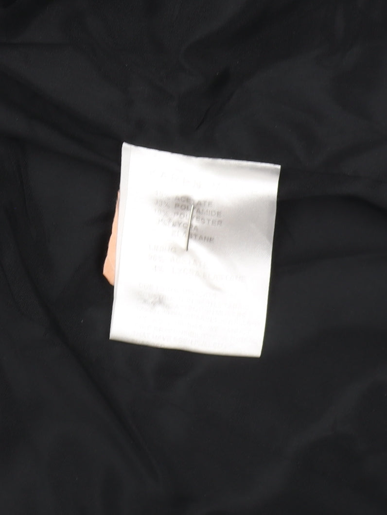 Karen Millen Floral Suit Jacket Women Size 8 Black Blue