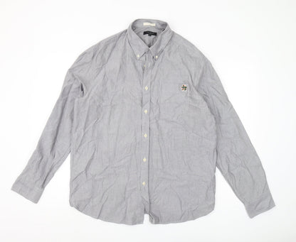 Ted Baker Men's Grey Long Sleeve Button-Up Shirt
