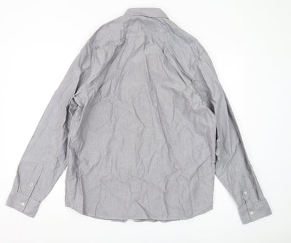 Ted Baker Men's Grey Long Sleeve Button-Up Shirt