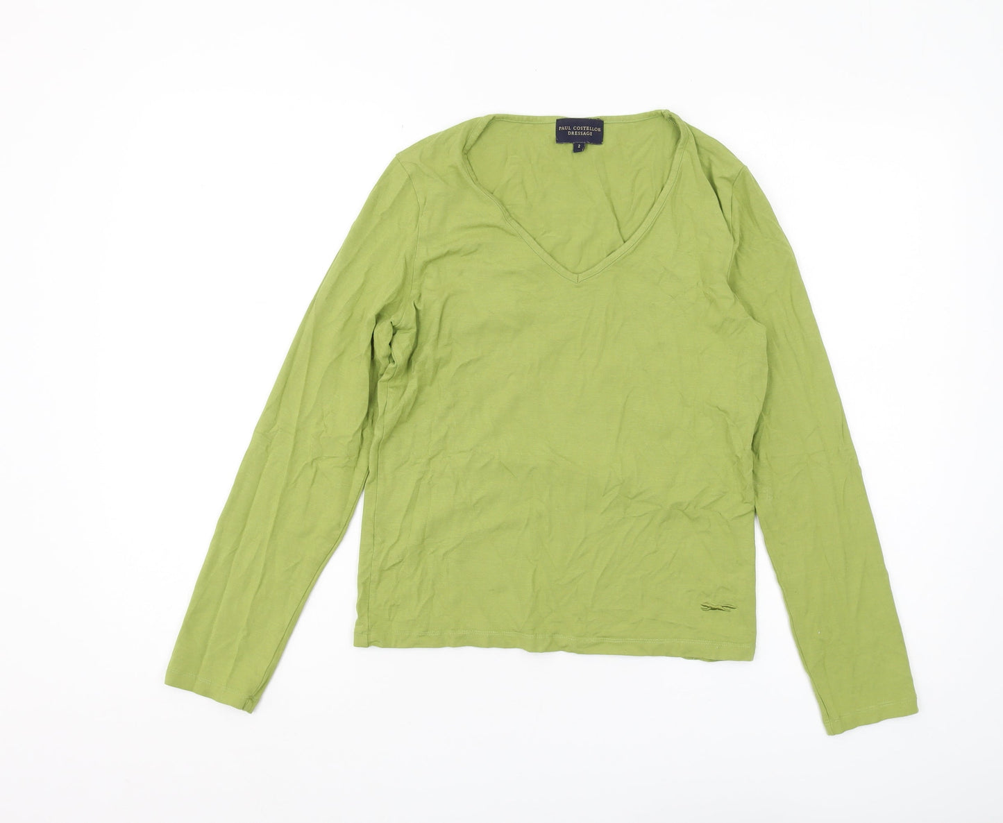 Womens UK Size 4 Paul Costelloe Dressage Green  T-Shirt