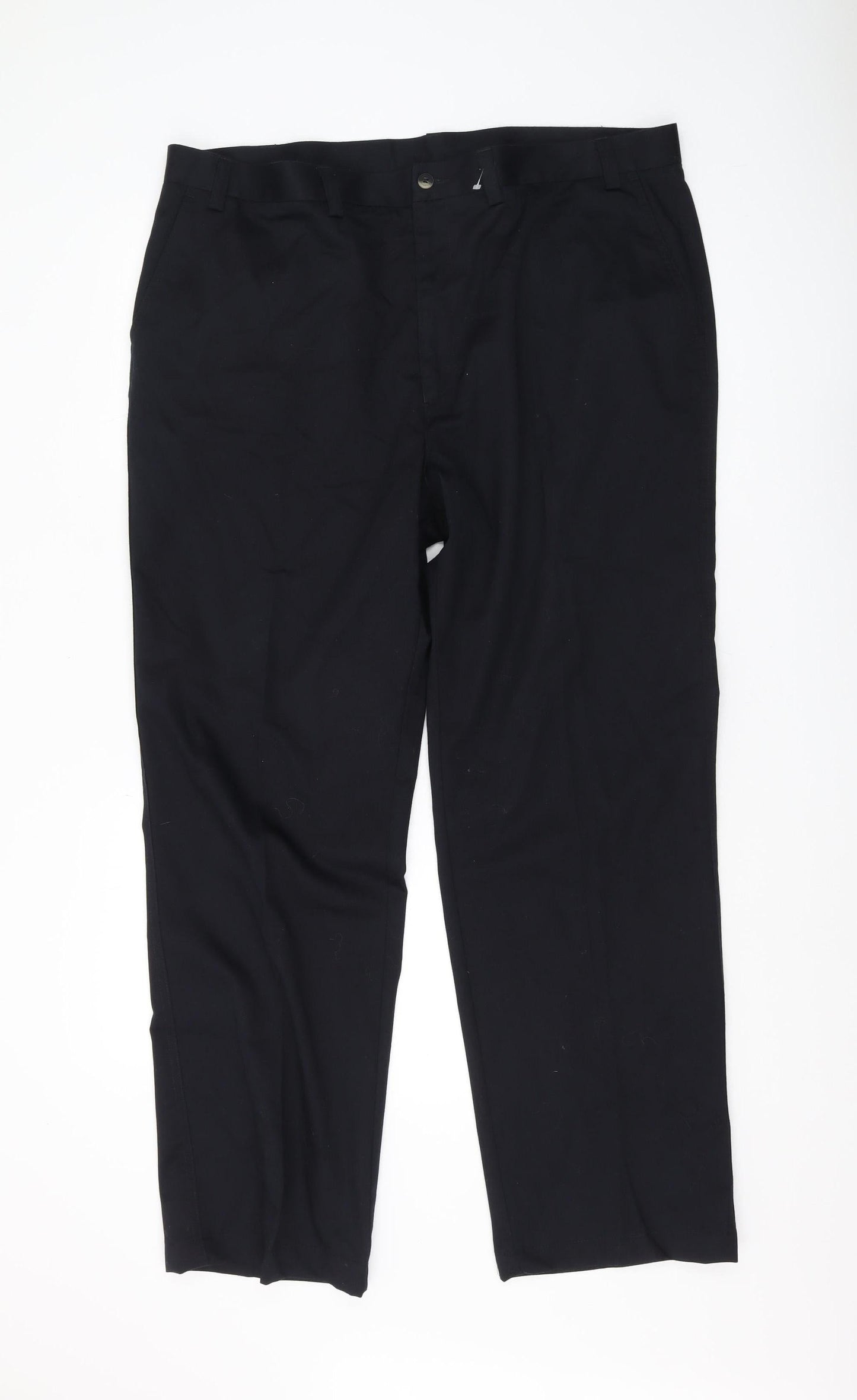 Marks and Spencer Men's Black Chino Trousers, Size 42