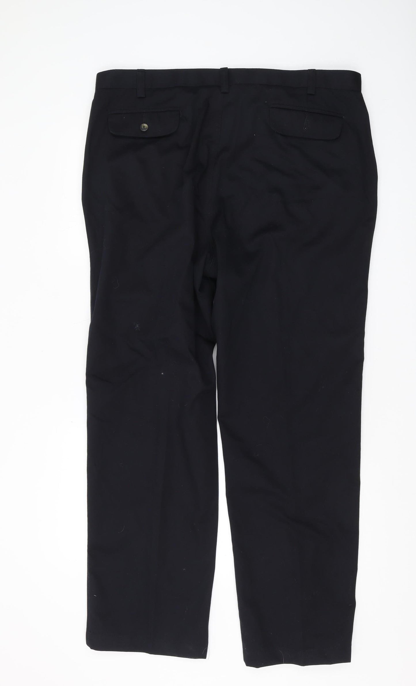 Marks and Spencer Men's Black Chino Trousers, Size 42