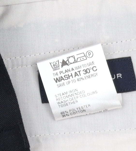 Marks and Spencer Men's Black Chino Trousers, Size 42