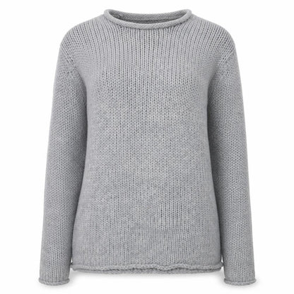 Zara Women's Grey Chunky Knit Jumper Size S