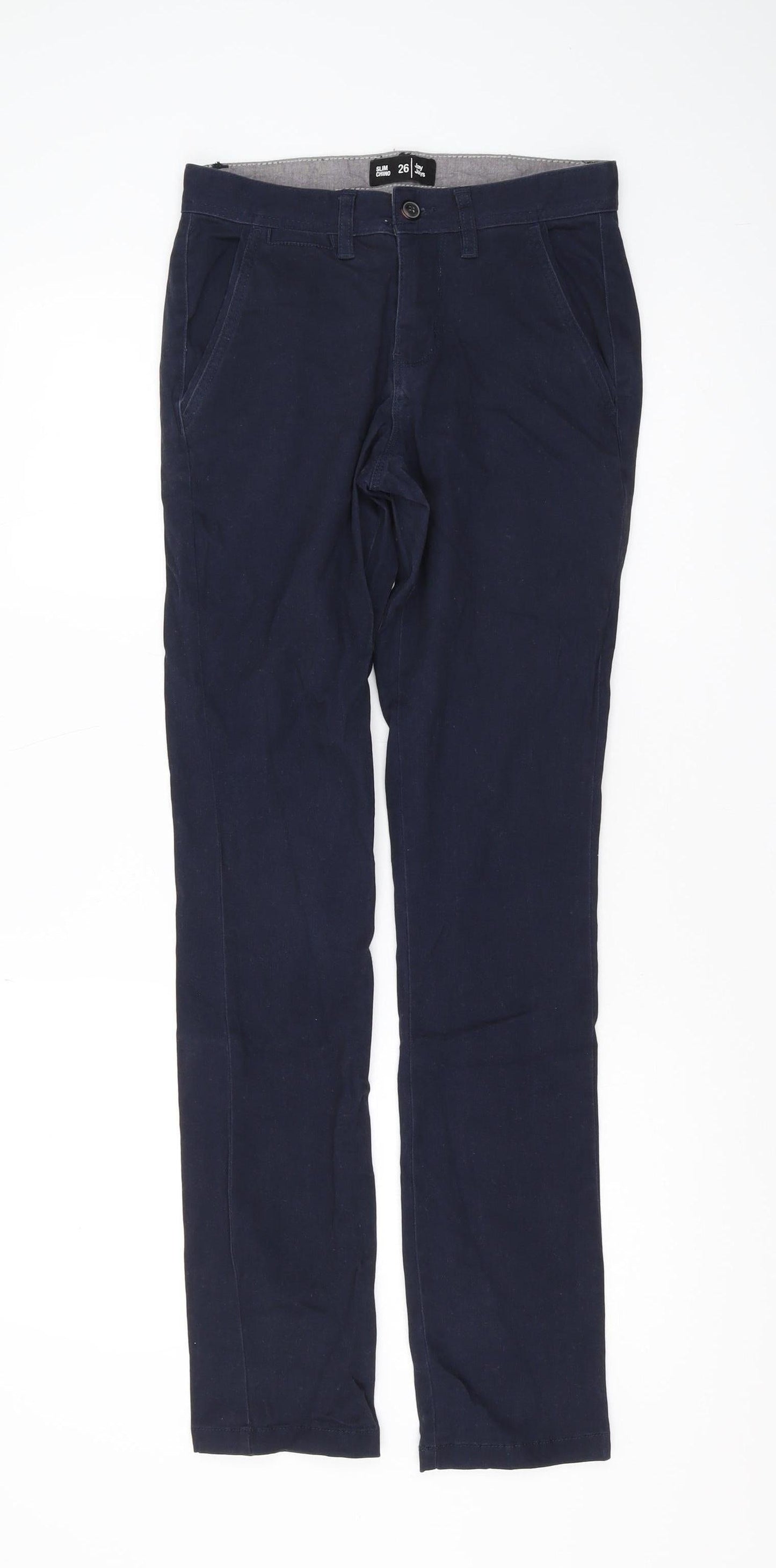 Jay Jays Men's Blue Slim Chino Trousers Size 26