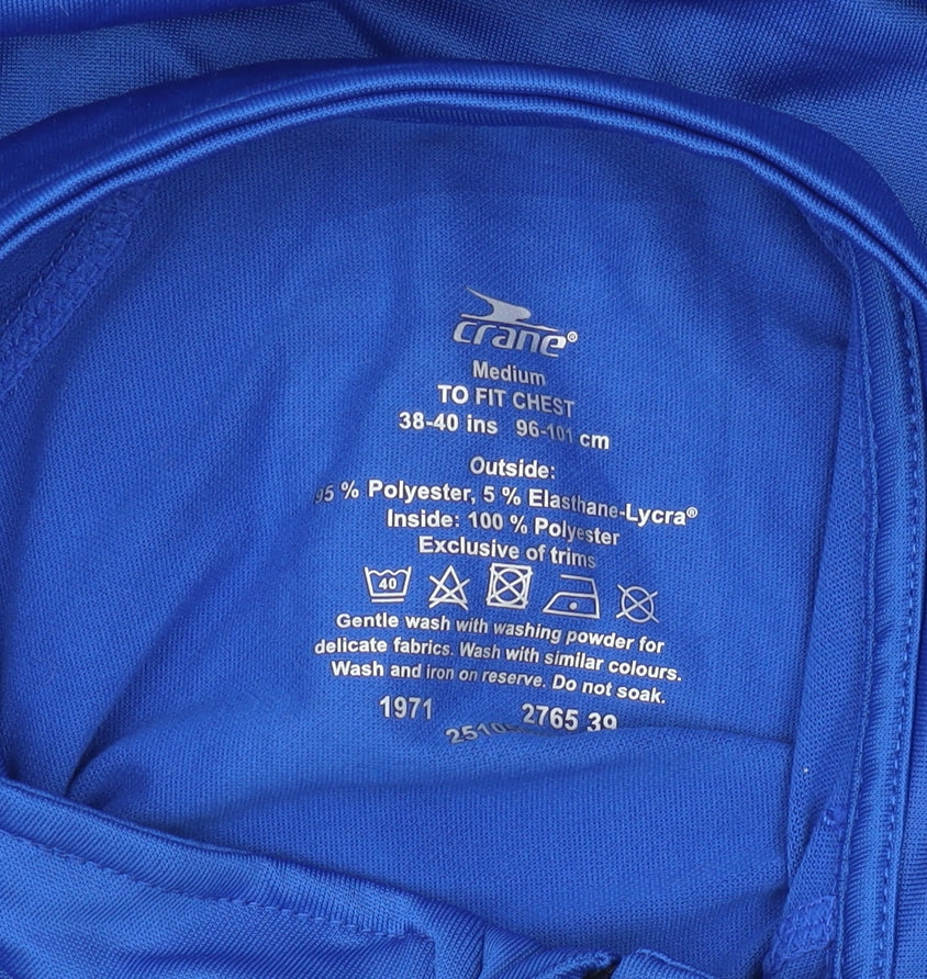 Mens UK Size M Crane Blue Pullover Sweatshirt