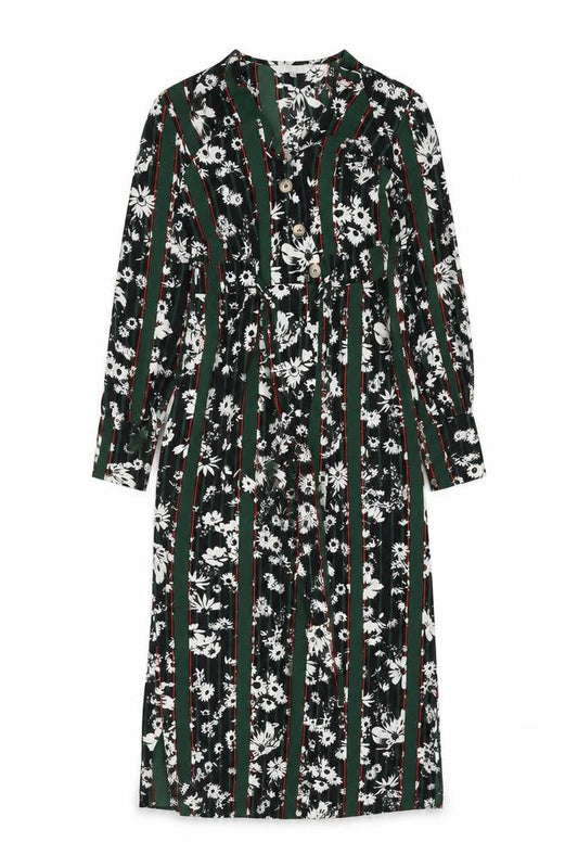 Front view of Red Herring Women's Multicoloured Midi Shirt Dress