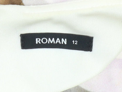Roman Women's Floral Sheath Dress, Size 12