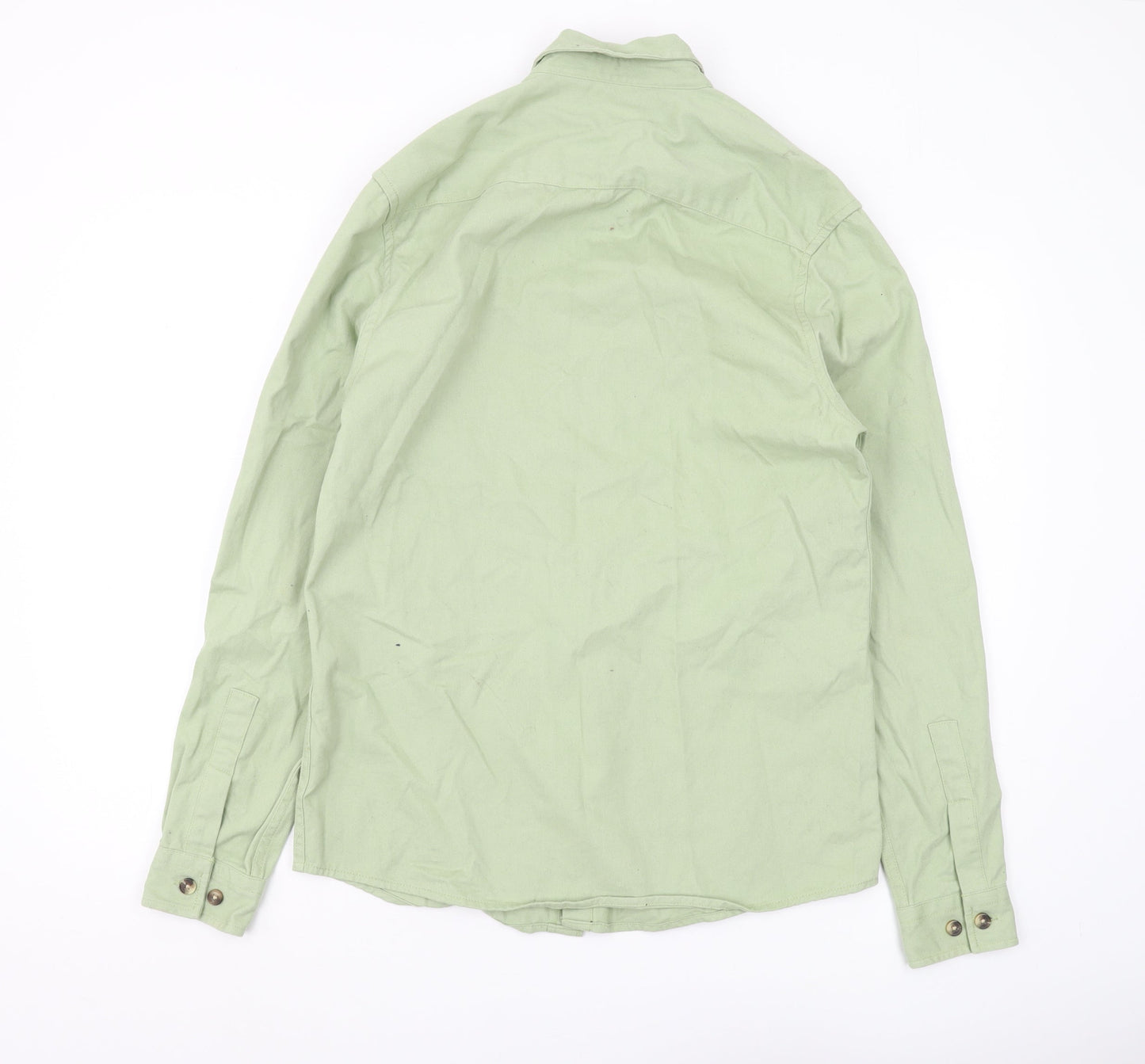 ASOS Men's Green Button-Up Shirt XS
