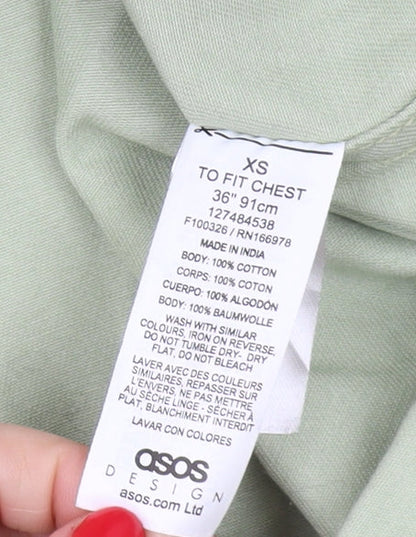 ASOS Men's Green Button-Up Shirt XS
