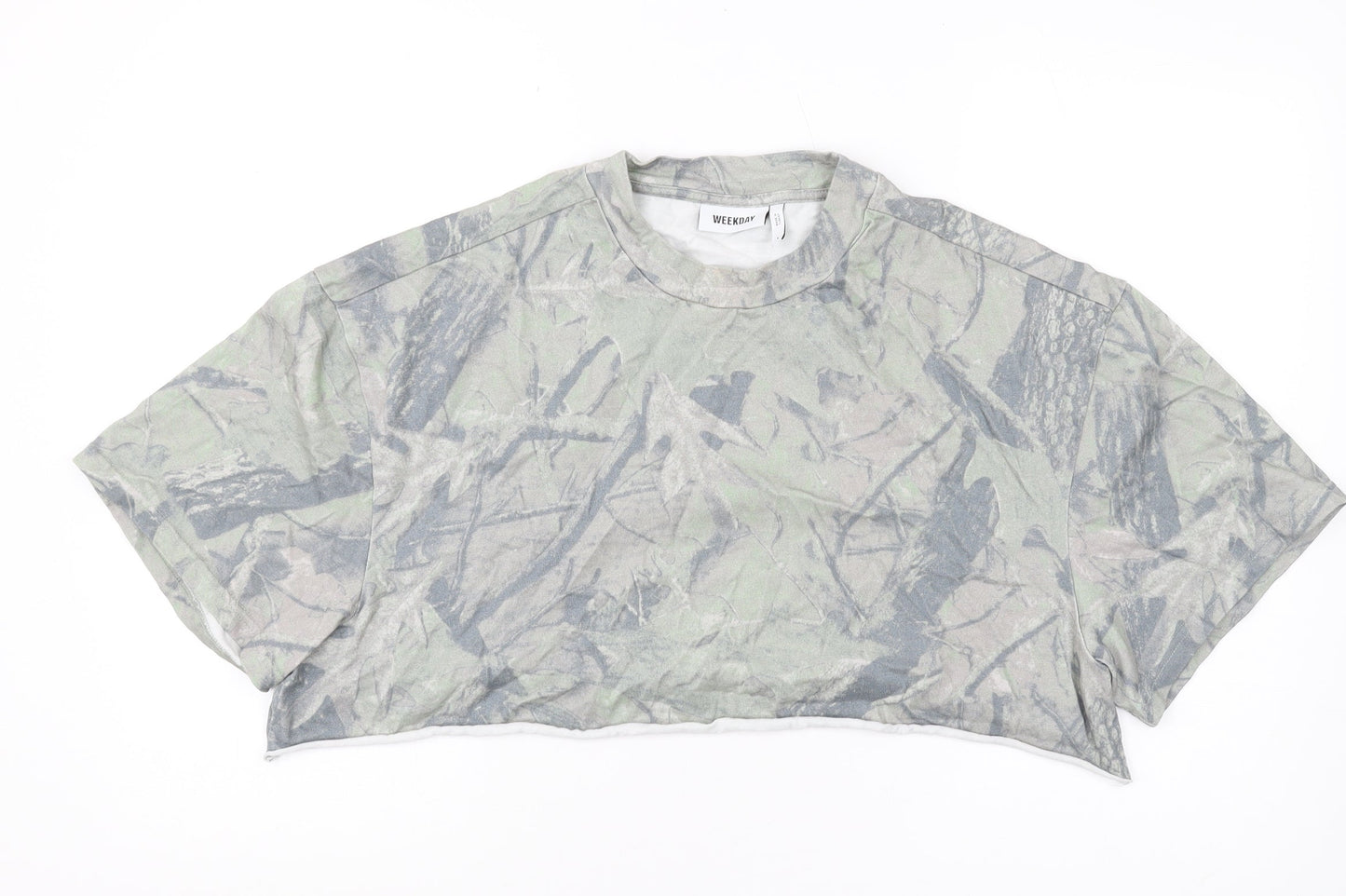 Unisex Adults UK Size L Weekday Green Cropped T-Shirt