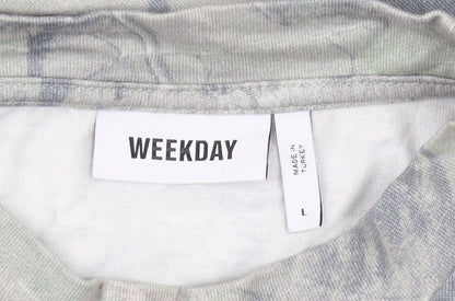 Unisex Adults UK Size L Weekday Green Cropped T-Shirt