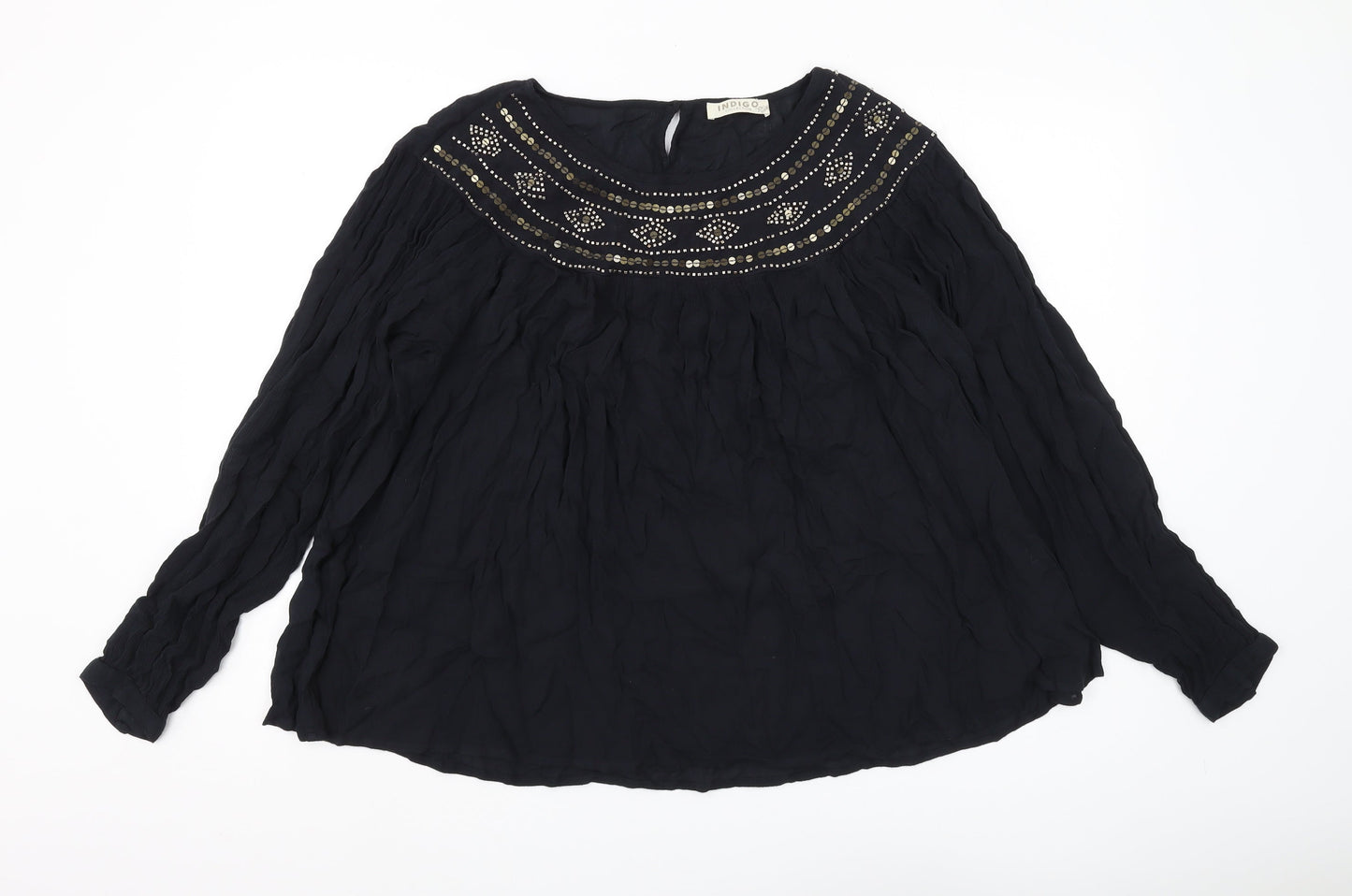 Womens UK Size 16 Marks and Spencer Black Basic Blouse