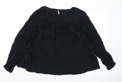 Womens UK Size 16 Marks and Spencer Black Basic Blouse