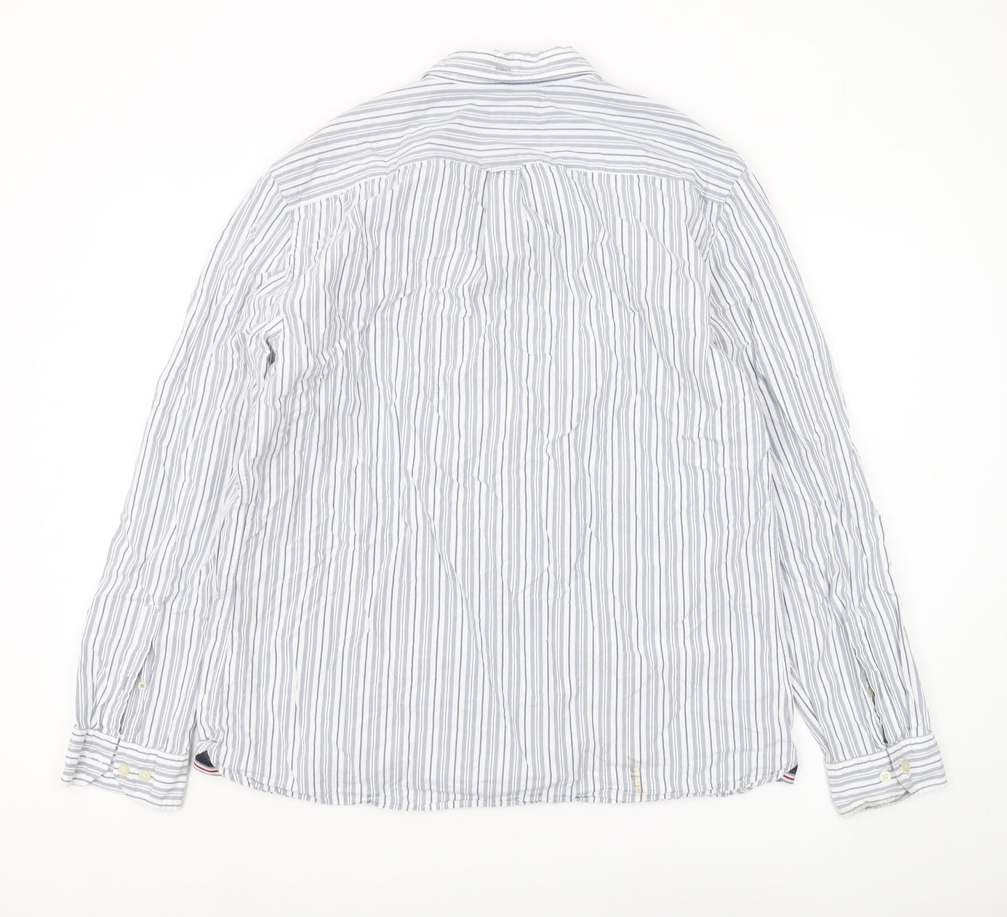 Marks and Spencer Men's XL Blue Striped Shirt