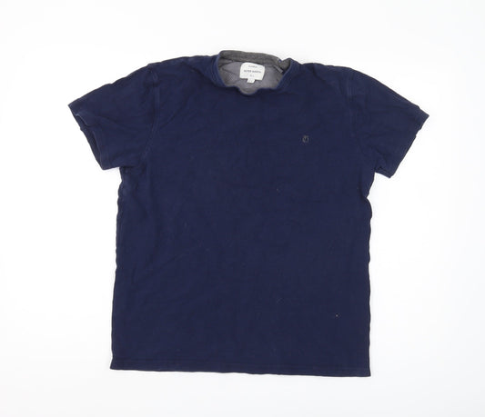 Peter Werth Men's Blue Cotton Crew Neck T-Shirt M