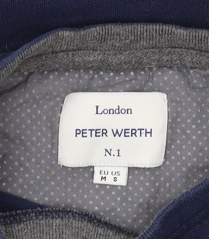 Peter Werth Men's Blue Cotton Crew Neck T-Shirt M