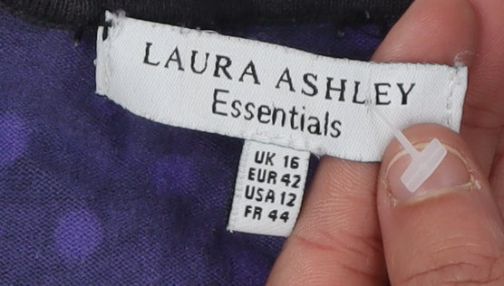 Laura Ashley Women's Black Polka Dot Cardigan UK 16