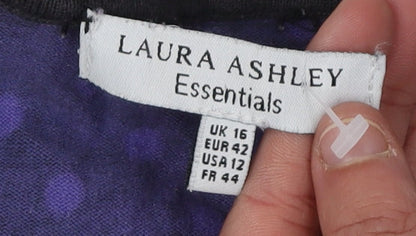 Laura Ashley Women's Black Polka Dot Cardigan UK 16