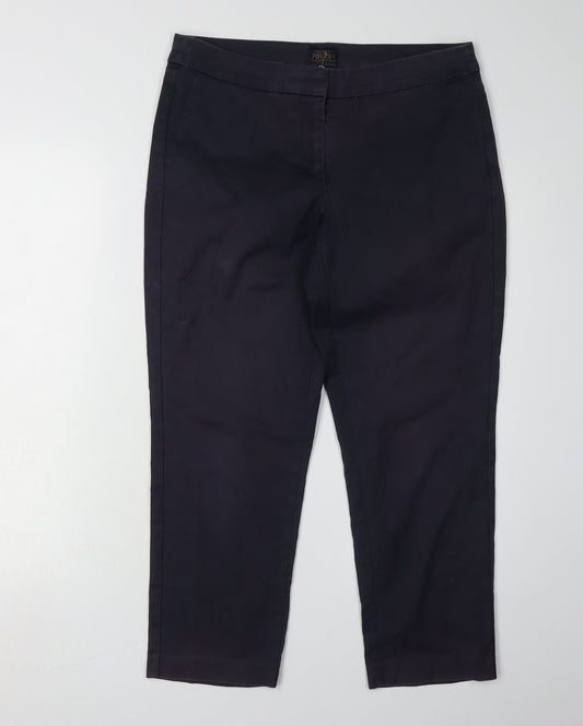 Womens UK Size M Joules Regular Fit Casual Blue Trousers