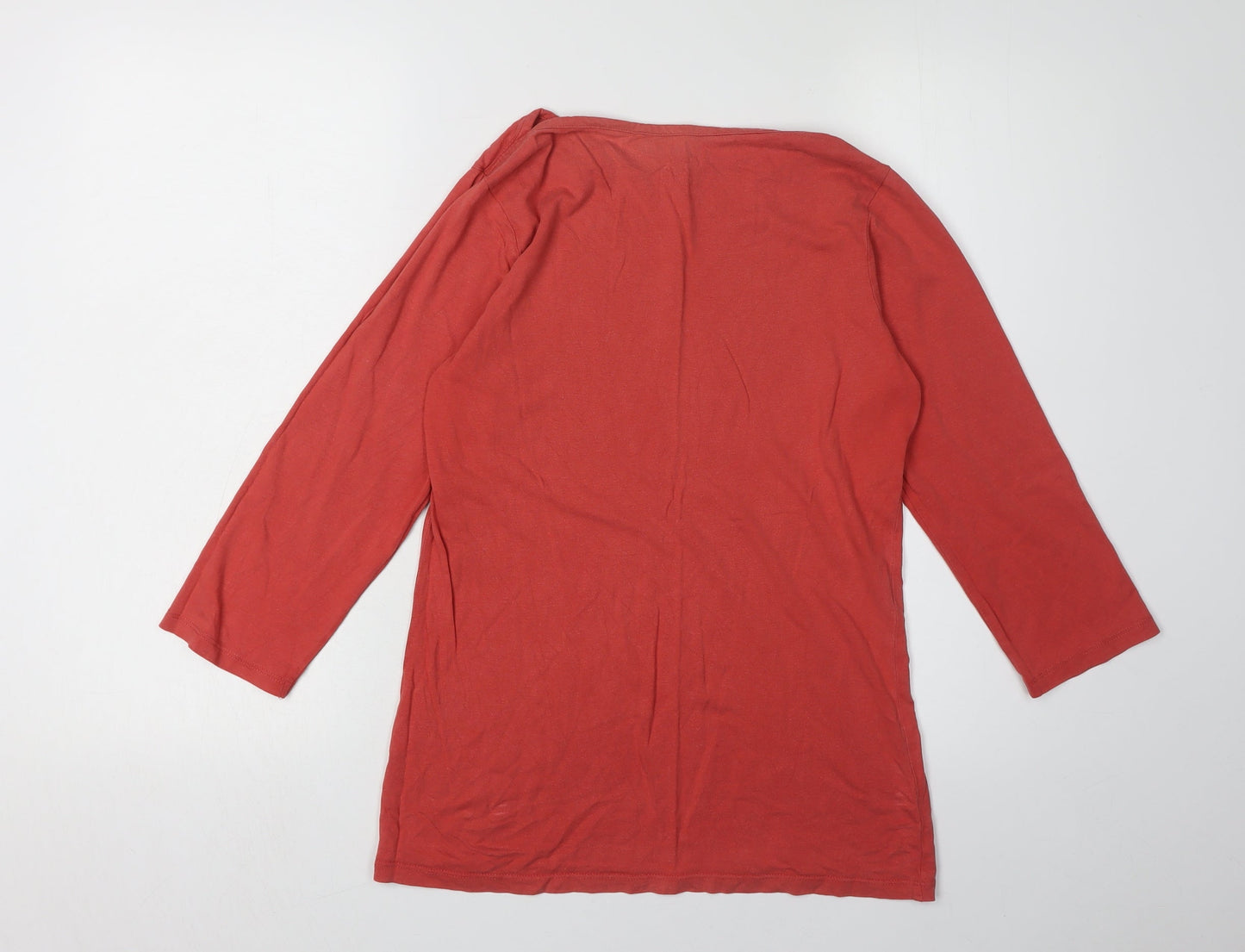FatFace Women's Red 3/4 Sleeve T-Shirt Size 12