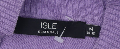 Womens UK Size M Isle Essentials Purple Pullover Jumper
