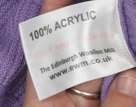 Womens UK Size M Isle Essentials Purple Pullover Jumper