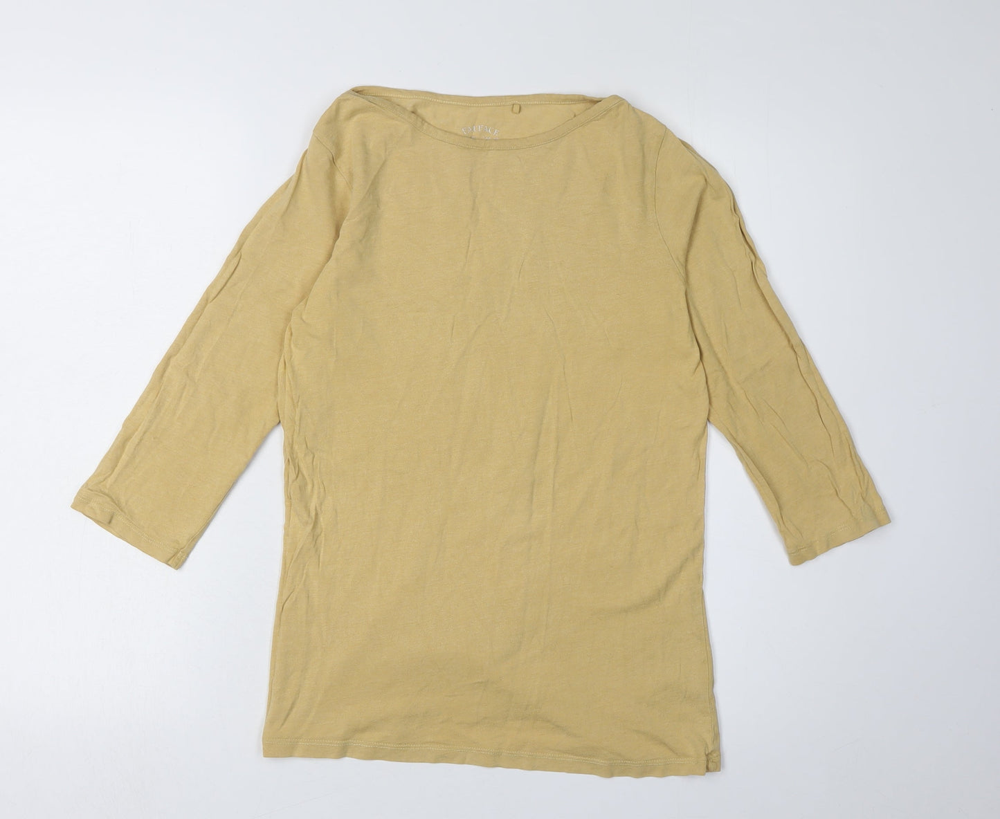 Womens UK Size UK 8 Fat Face Yellow Basic T-Shirt