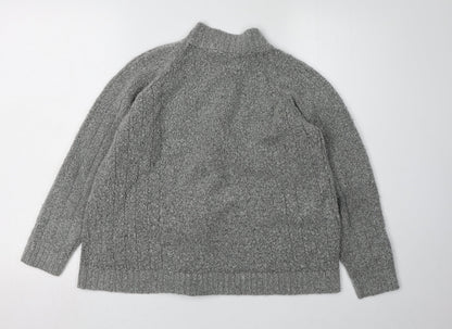 Womens UK Size M EWM Grey Full Zip Jumper