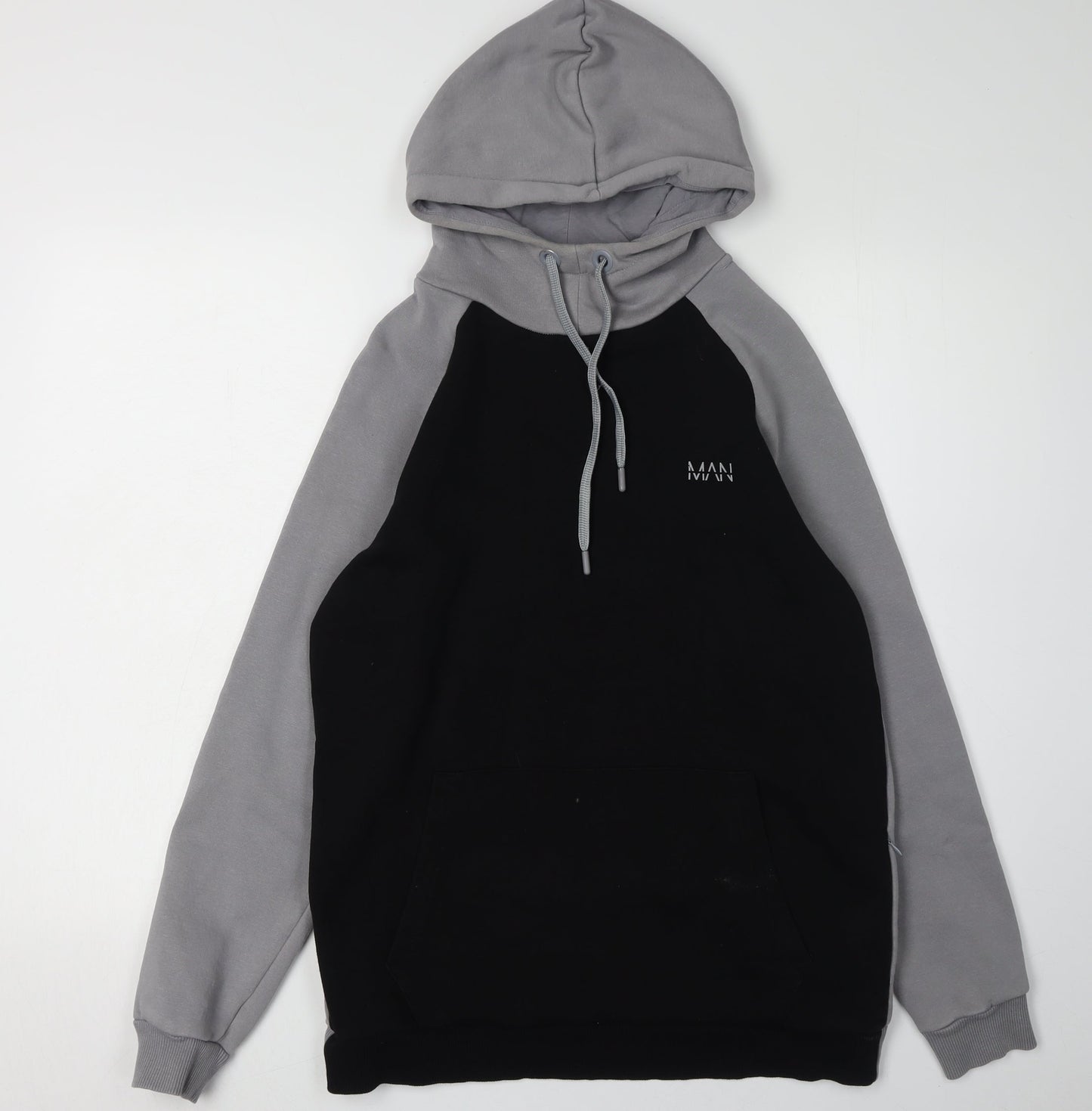 Mens UK Size S boohooMAN Black Pullover Hoodie