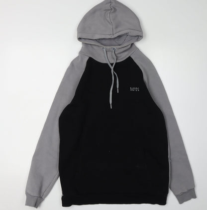 Mens UK Size S boohooMAN Black Pullover Hoodie