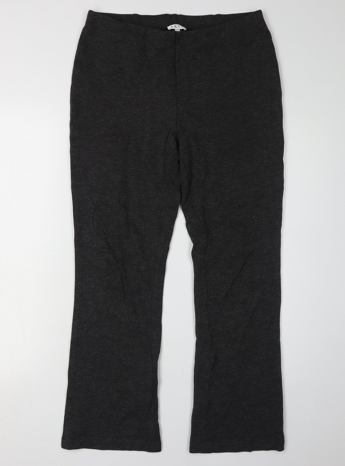 Womens UK Size 12 EAST Regular Fit Casual Black Trousers